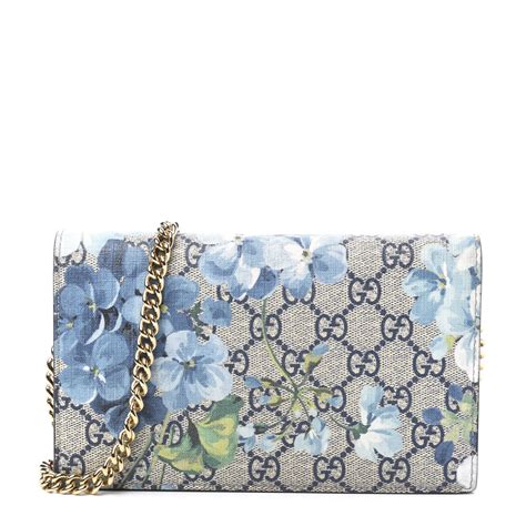 gucci blooms wallet on chain blue|Gucci outlet wallet price.